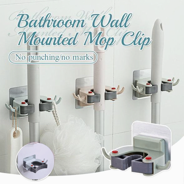 🔥Christmas Hot Sale🔥Bathroom Wall Mounted Mop Clip