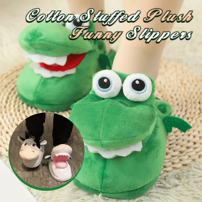 Cotton Stuffed Plush Funny Slippers