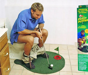 Bath golf game practice with the putter