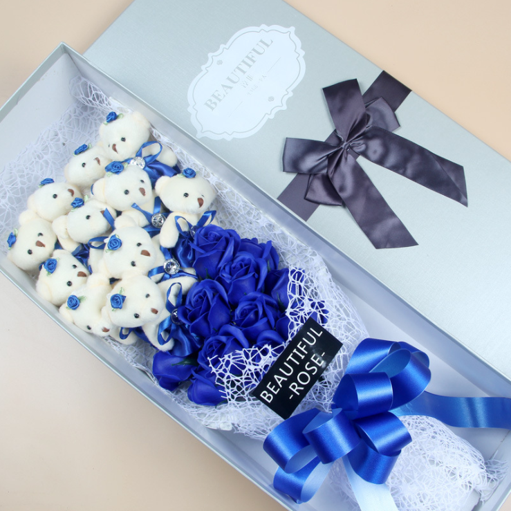 11 Stems Plush Bouquet（11 Bear& 11 Rose）