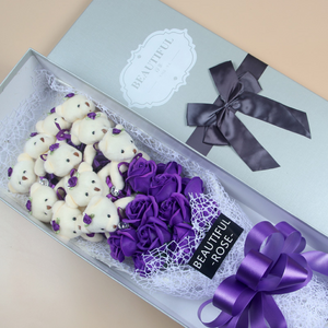11 Stems Plush Bouquet（11 Bear& 11 Rose）