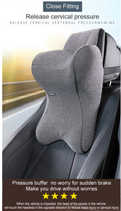 Comfortable memory foam car headrest back support seat cushion pillow