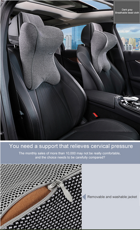 Comfortable memory foam car headrest back support seat cushion pillow