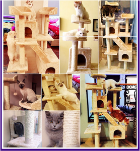 Condo Climbing Luxurious Designer Modern Cat Tree Bed