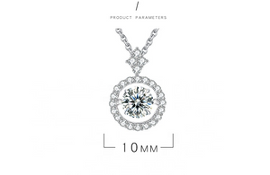 925 Sold Sterling Silver Necklace Moissanite Diamond Necklace