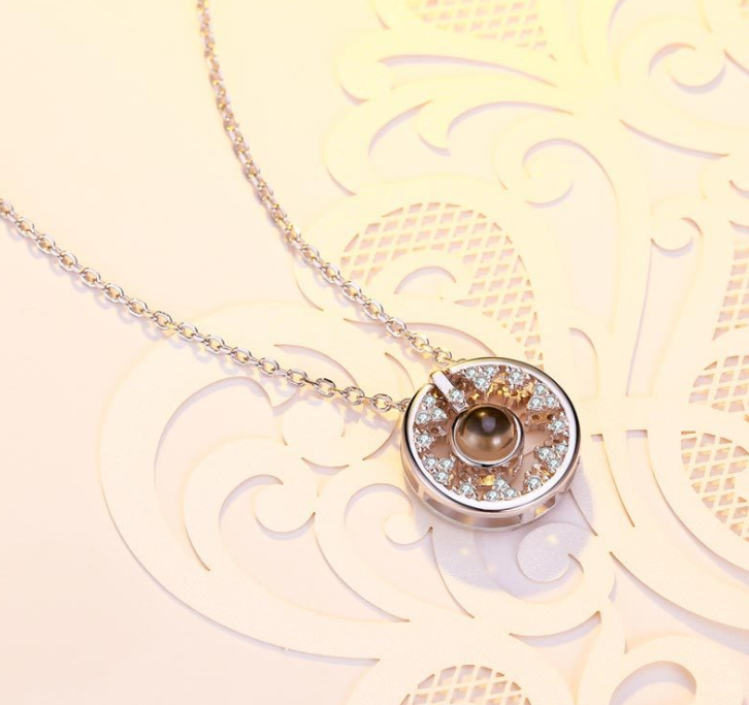 S925 Fashion Pendant Sterling Silver Necklaces Collarbone Chain Round Necklaces