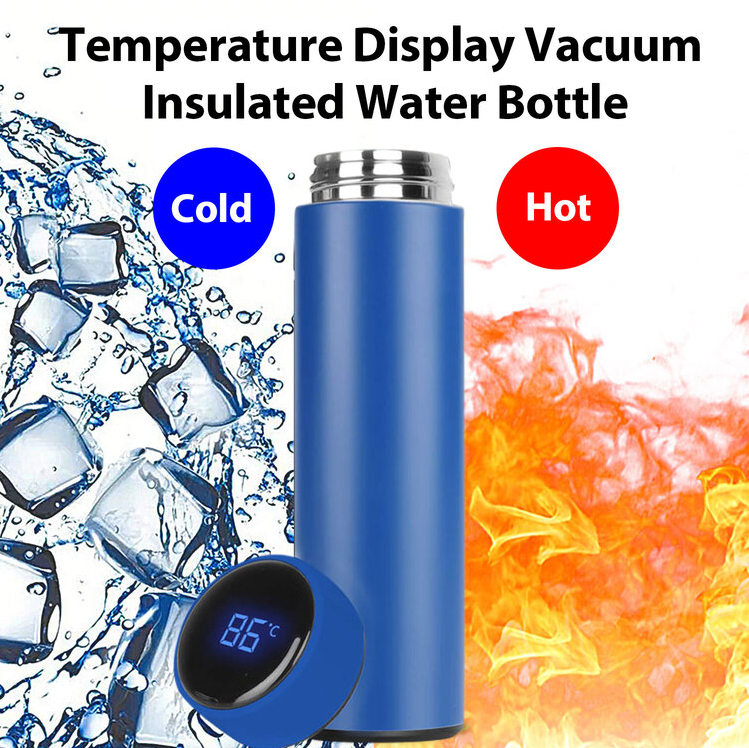 Temperature Display Vacuum Insulated Water Bottle
