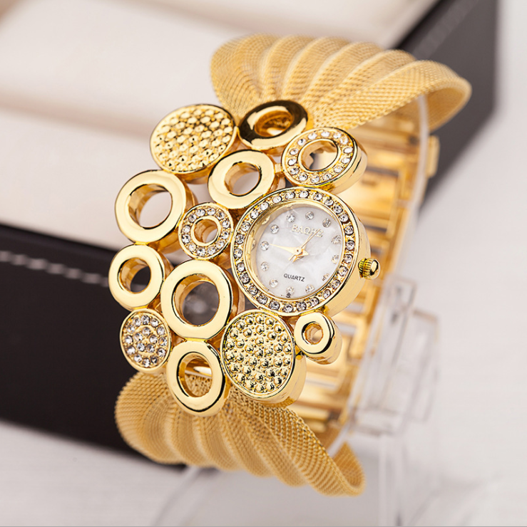 Elegant Butterfly Gold Watch