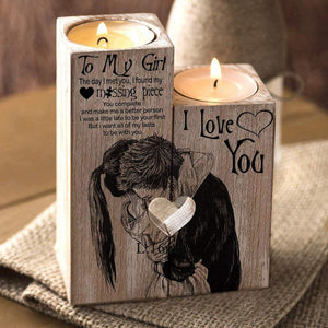 Valentine's Day Decoration Gift-Couple Candle Holder