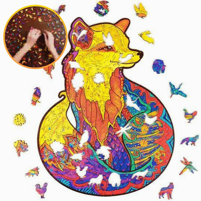 🔥Christmas Hot Sale🔥FOX WOODEN PUZZLE