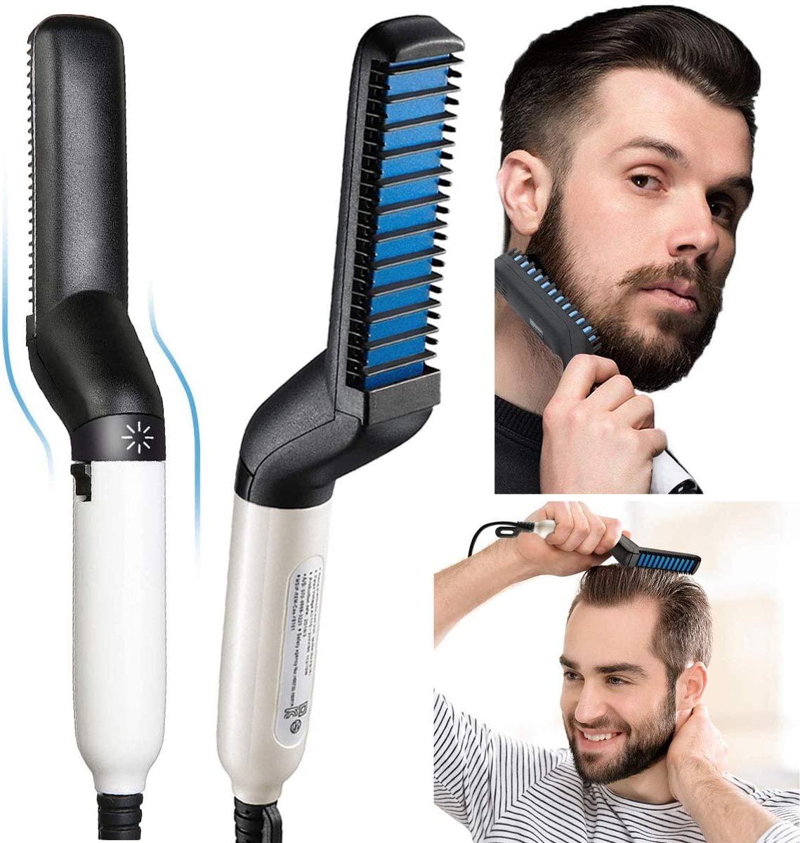 Electric hot comb hair & beard straightener
