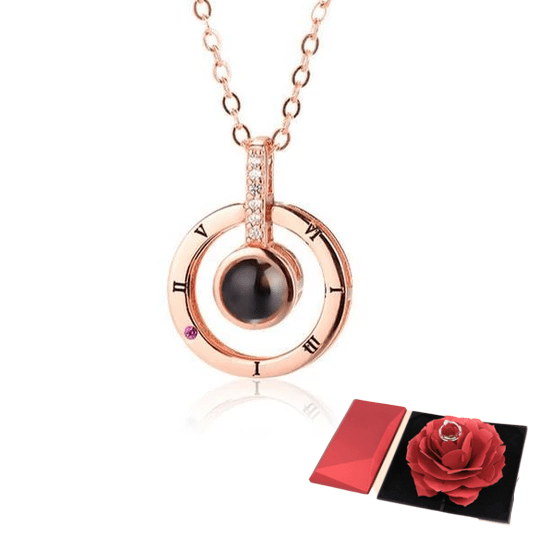 100 Languages "I LOVE YOU" Ring，Necklace(Ring is adjustable)