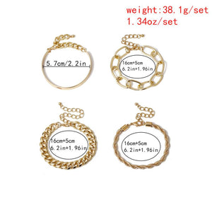 4pcs Bohemian Bracelets Set