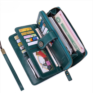 Best gift🎁Leather Zipper Long Wallet Card Holder