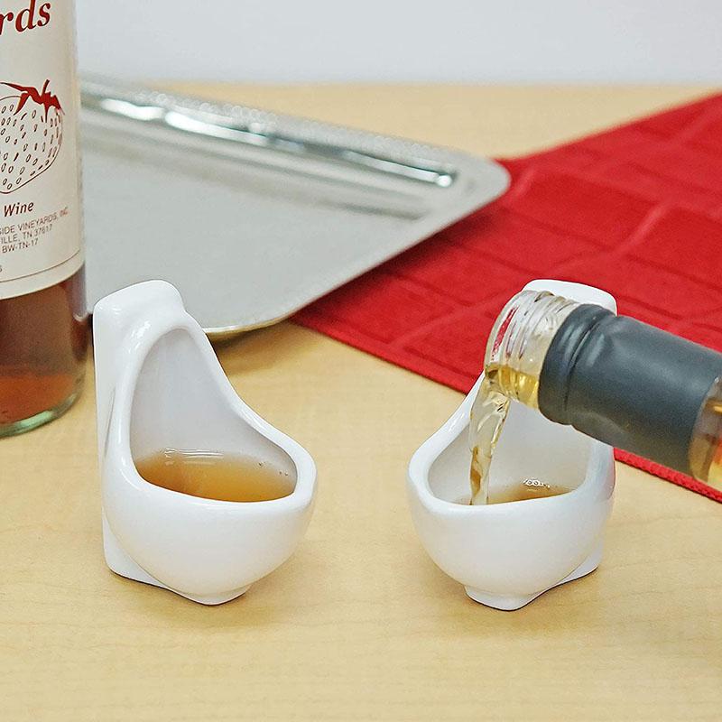🔥Christmas Hot Sale🔥Novelties Party Ceramic Wine Glasses (Set Of 2)