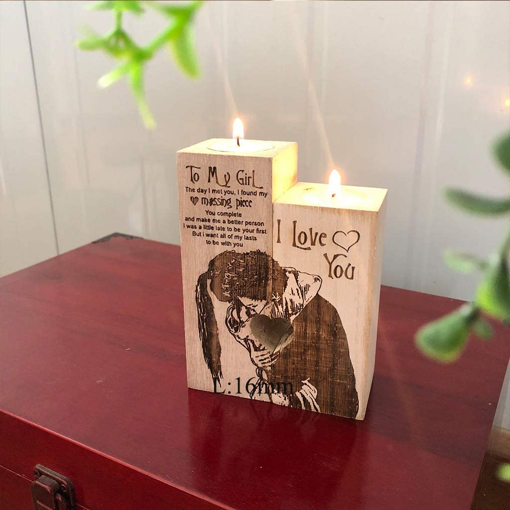 Valentine's Day Decoration Gift-Couple Candle Holder