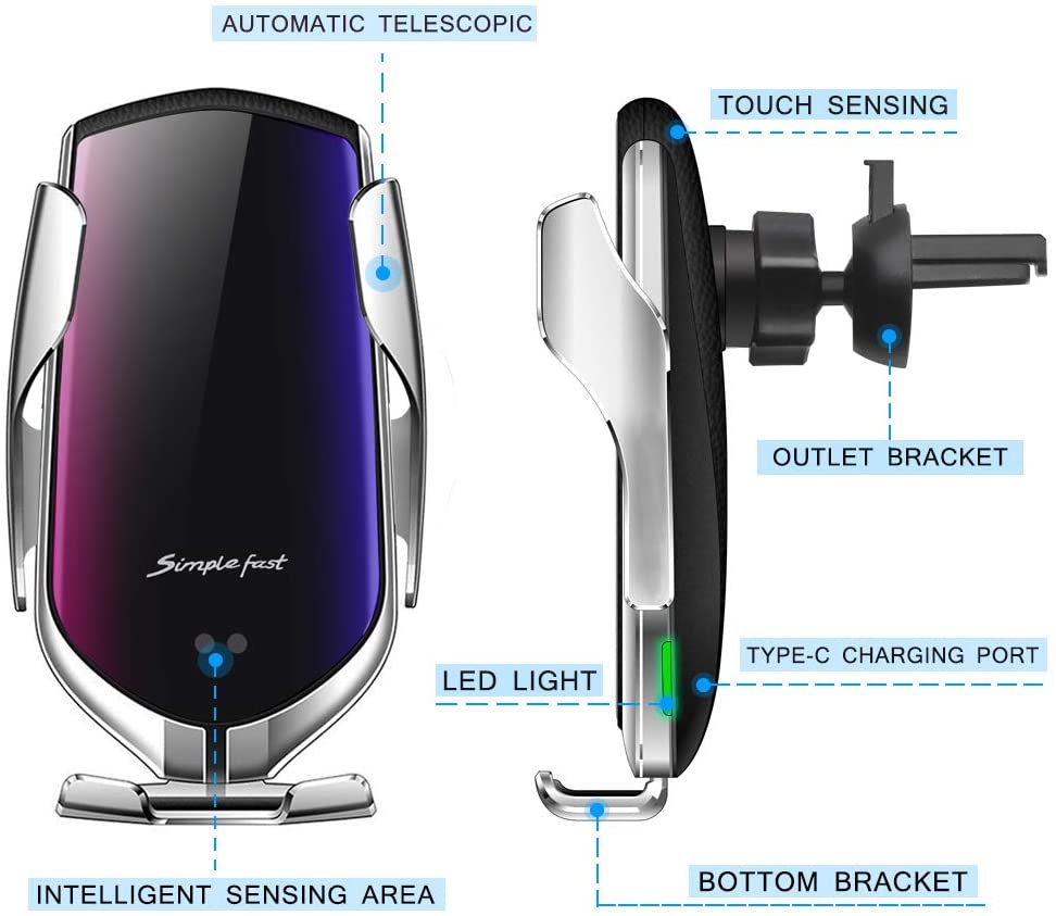 Wireless Car Charger with Touch Sensor