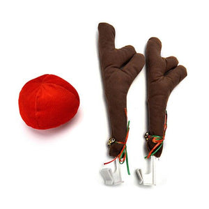 🔥Christmas Hot Sale🔥Car Reindeer Antlers & Nose Decorations