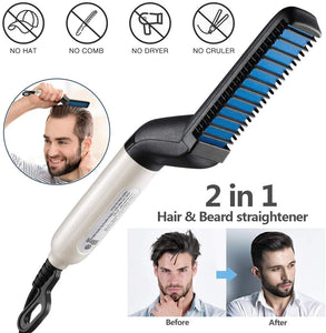 Electric hot comb hair & beard straightener