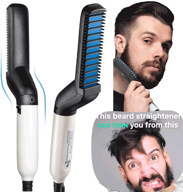 Electric hot comb hair & beard straightener