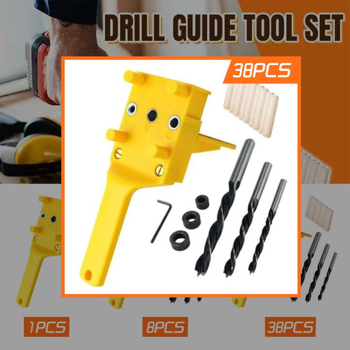 CARPENTRY POCKET HOLE DRILL GUIDE TOOL SET
