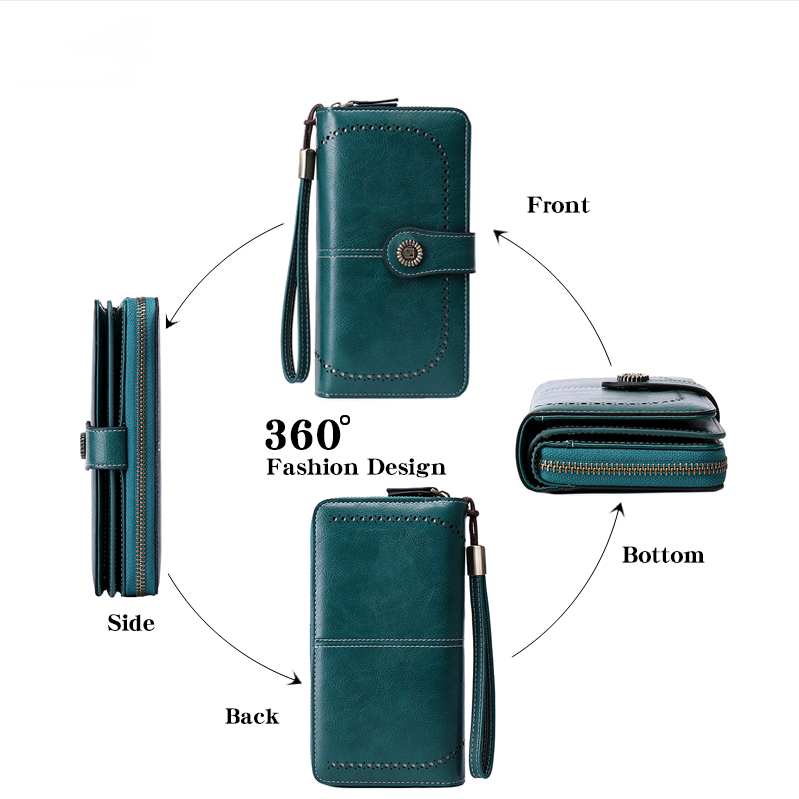 Best gift🎁Leather Zipper Long Wallet Card Holder