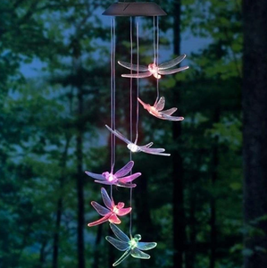 Color-Changing Solar LED Waterproof Hummingbird Wind Chimes