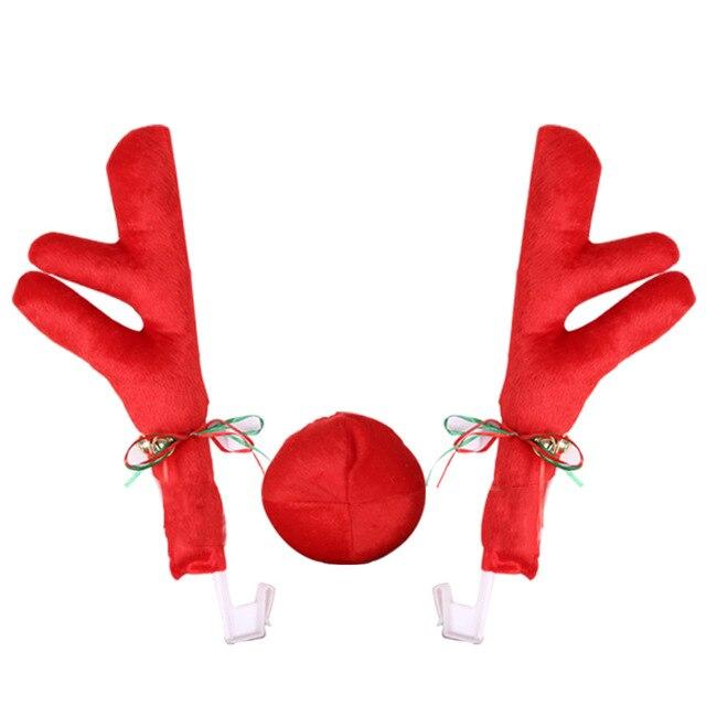 🔥Christmas Hot Sale🔥Car Reindeer Antlers & Nose Decorations