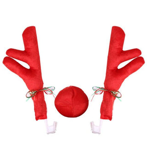 🔥Christmas Hot Sale🔥Car Reindeer Antlers & Nose Decorations