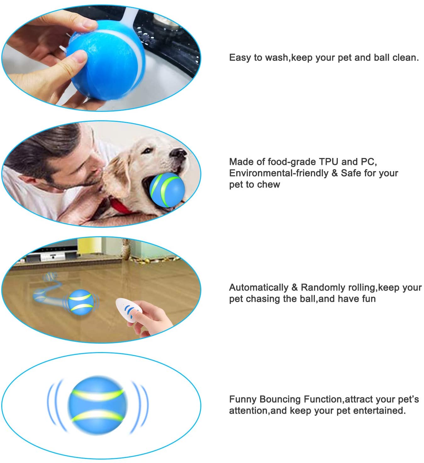 USB Rechargeable Smart Interactive Toy for Cat&Dog