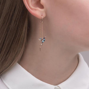 🔥Christmas Hot Sale🔥Ladies Elegant Hummingbird Rhinestone Stud Earrings