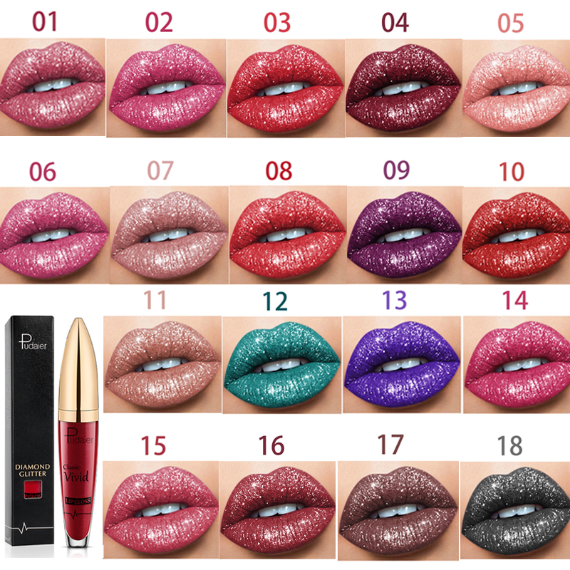 Diamond Shiny Long Lasting Lipstick 18 Colors  - (Buy 3 Free Shipping)