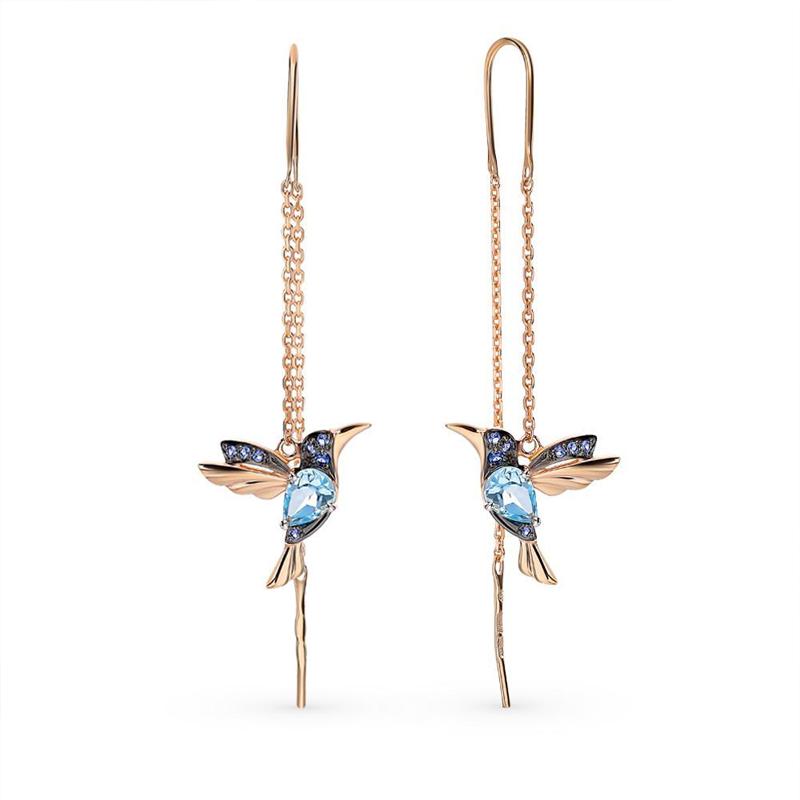 🔥Christmas Hot Sale🔥Ladies Elegant Hummingbird Rhinestone Stud Earrings