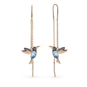 🔥Christmas Hot Sale🔥Ladies Elegant Hummingbird Rhinestone Stud Earrings