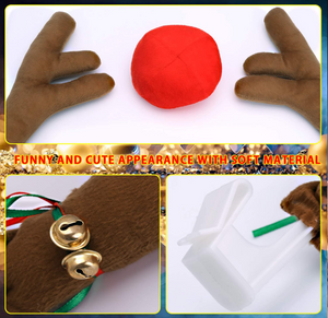 🔥Christmas Hot Sale🔥Car Reindeer Antlers & Nose Decorations