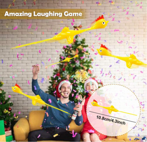 🔥Christmas Hot Sale🔥Novelty Game Rubber Flying Chicken