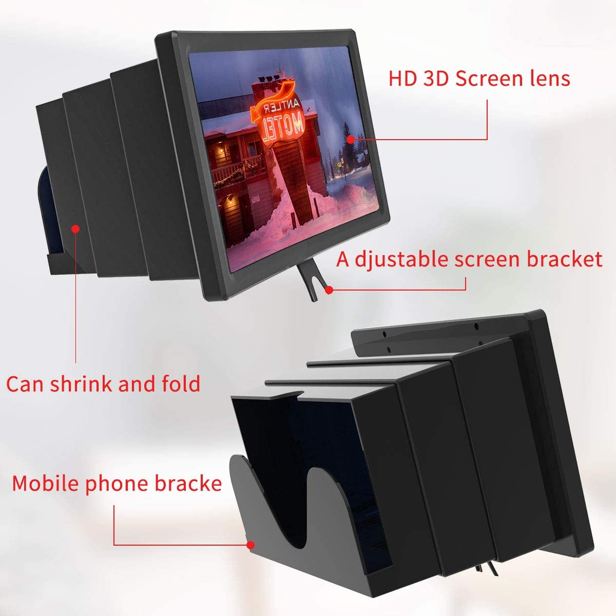 12'' 3D Smartphone Screen Magnifier