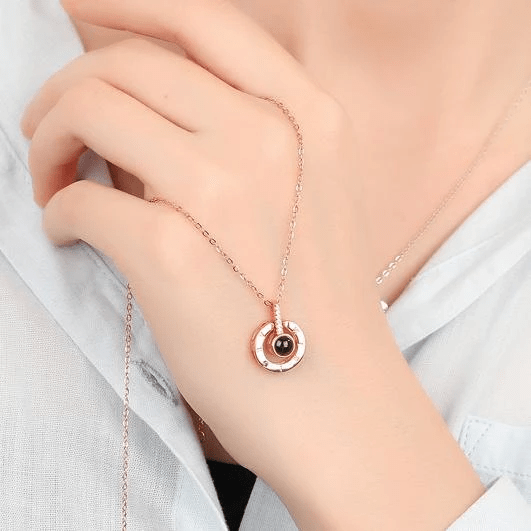 100 Languages "I LOVE YOU" Ring，Necklace(Ring is adjustable)