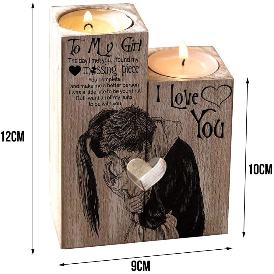 Valentine's Day Decoration Gift-Couple Candle Holder