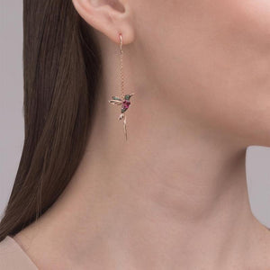 🔥Christmas Hot Sale🔥Ladies Elegant Hummingbird Rhinestone Stud Earrings