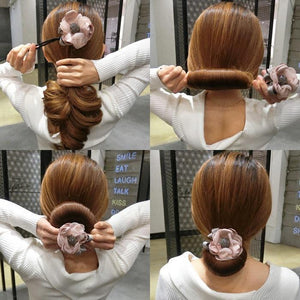 Floral French Hair Bun Maker（3 PCS)