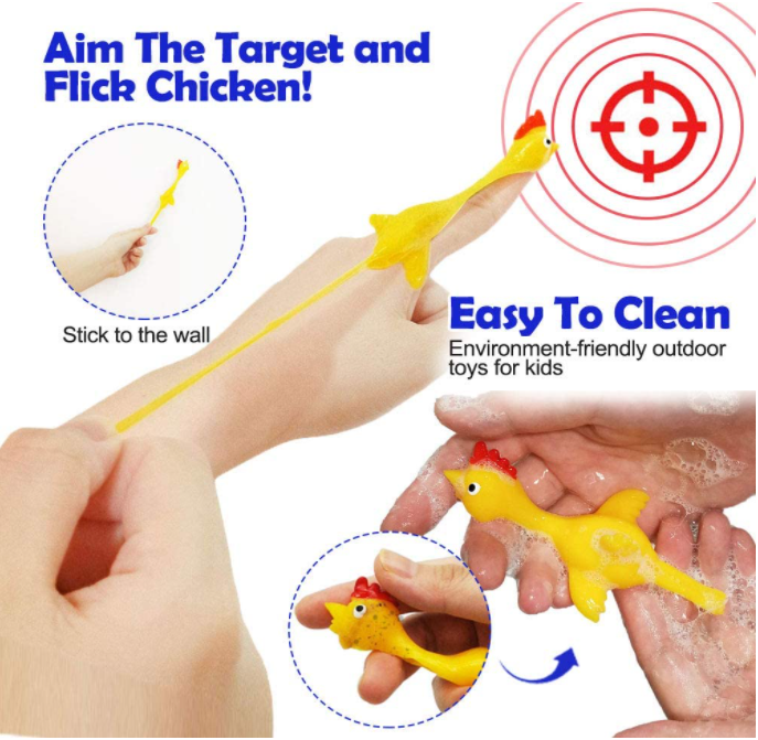 🔥Christmas Hot Sale🔥Novelty Game Rubber Flying Chicken