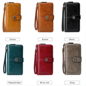 Best gift🎁Leather Zipper Long Wallet Card Holder