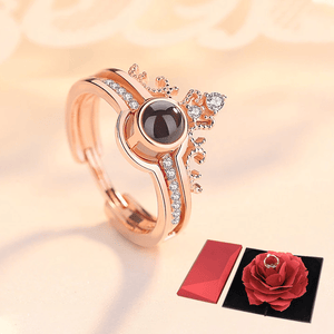 100 Languages "I LOVE YOU" Ring，Necklace(Ring is adjustable)
