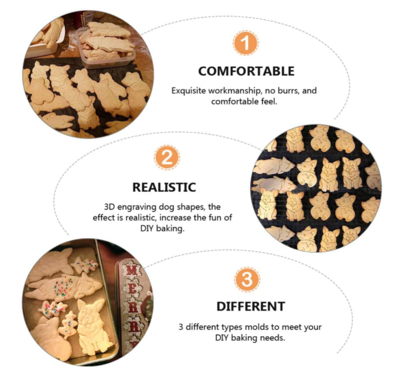 Dog Shaped Cookie Molds