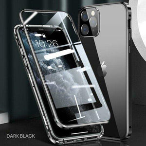 Upgraded Two Side Tempered Glass Magnetic Adsorption Phone Case for iPhone
