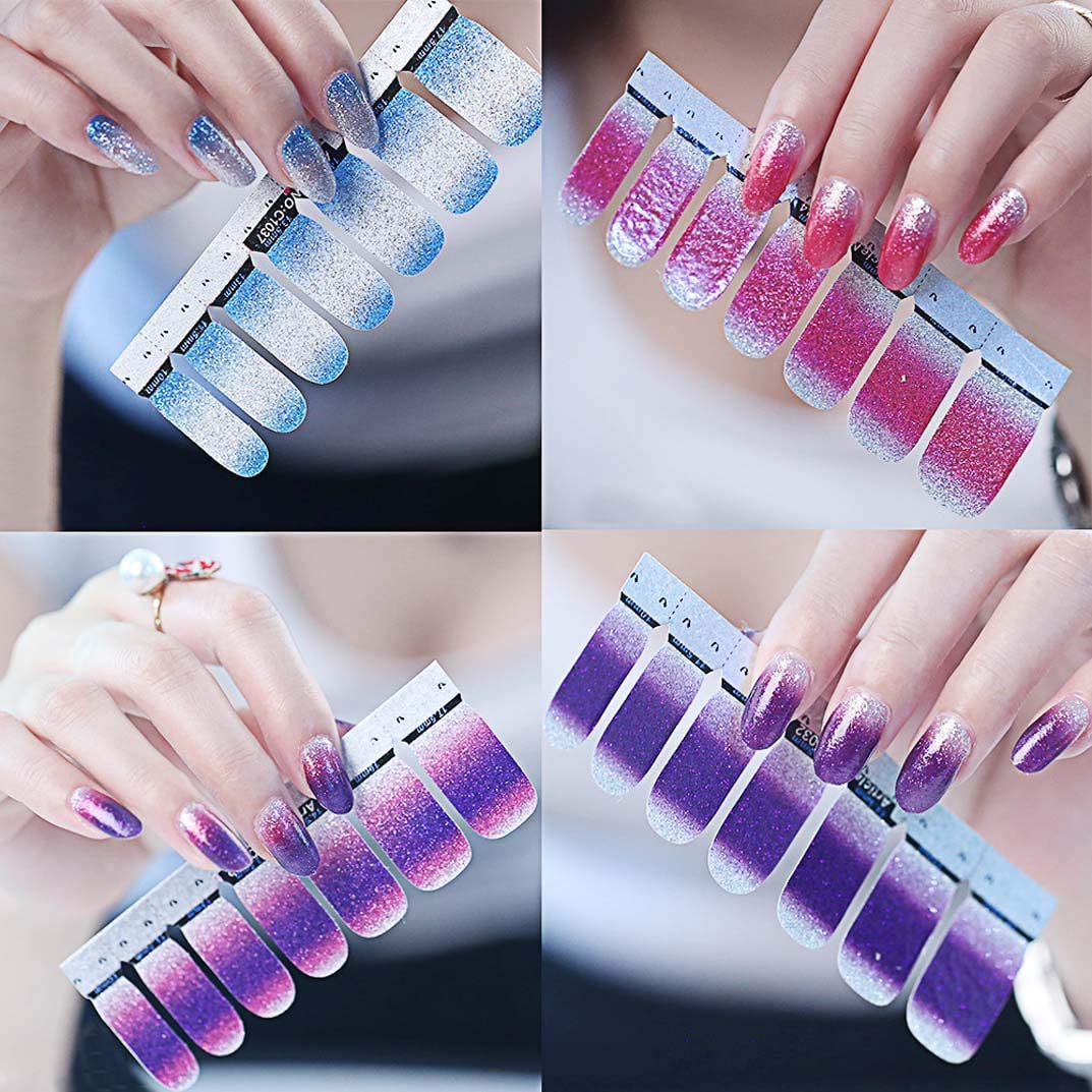 5 pack Nail Glitter Women Girls Manicure Set(70 pcs)