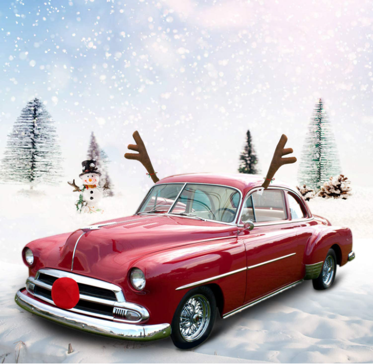 🔥Christmas Hot Sale🔥Car Reindeer Antlers & Nose Decorations