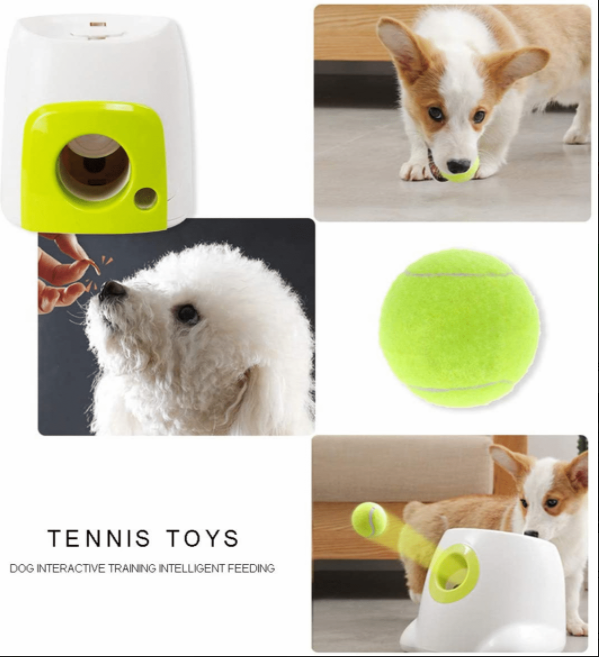 AUTOMATIC INTERACTIVE DOG TENNIS BALL LAUNCHER
