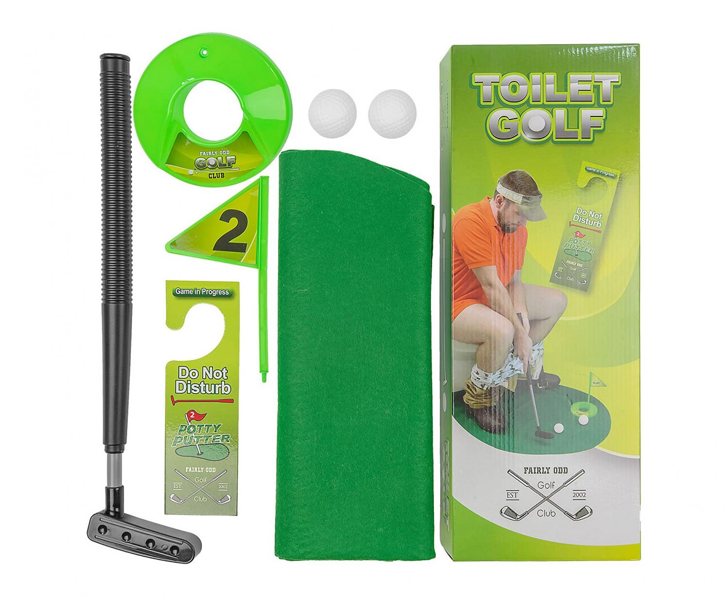 Bath golf game practice with the putter